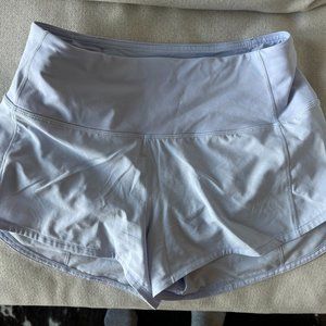 lululemon Speed Up High-Rise Lined Short 2.5" in Pastel Blue, Size 4